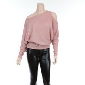 NWT Pink Waffle Knit Top